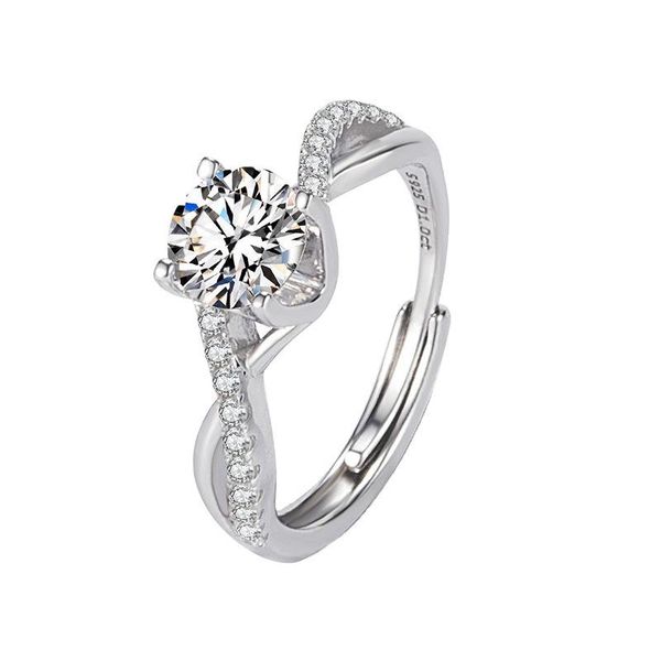 cluster rings classic 100% 925 sterling silver round cut 1 ct real moissanite diamonds party engagement adjustable fine jewelry gift, Golden;silver
cluster rings classic 100% 925 sterling silver round cut 1 ct real moissanite diamonds party engagement adjustable fine jewelry gift, Golden;silver