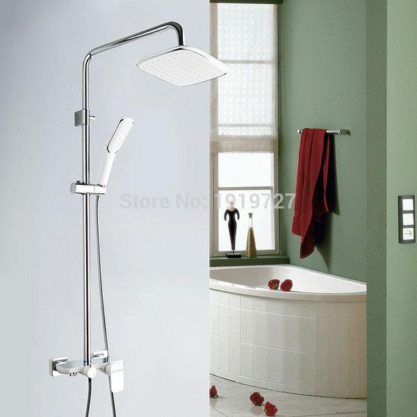 vidric factory direct patent design promotion luxurious shower mixer fixture chrome & white luxury bathroom in wall mounted show sets
vidric factory direct patent design promotion luxurious shower mixer fixture chrome & white luxury bathroom in wall mounted show sets