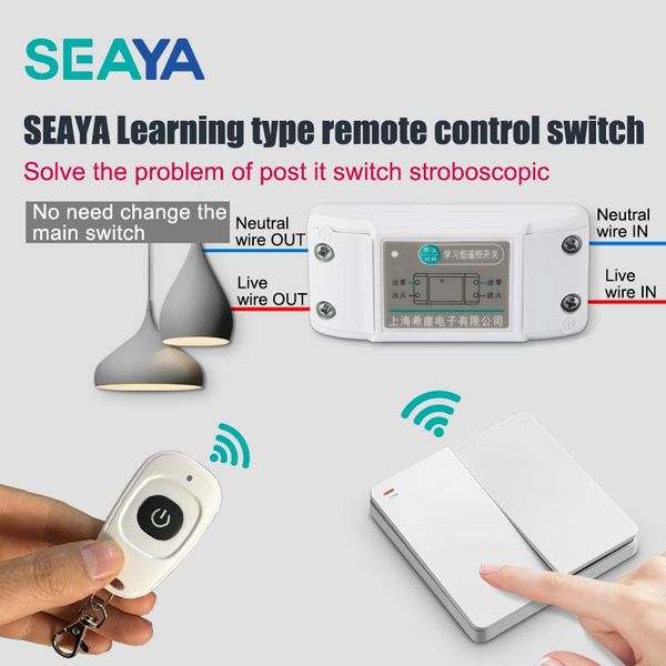 smart home control seaya light switch 220v 433mhz wireless remote 86 panel wall transmitter
smart home control seaya light switch 220v 433mhz wireless remote 86 panel wall transmitter