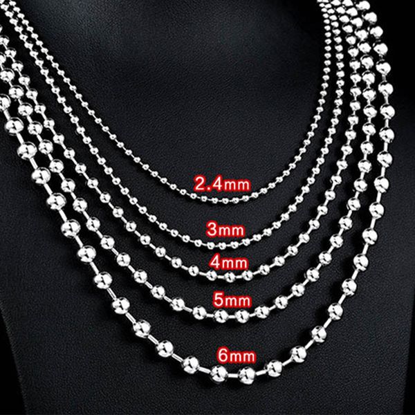3mm/4mm/5mm/6mm stainless steel necklace ball chain link for men women 45cm-70cm length with velvet bag, Silver
3mm/4mm/5mm/6mm stainless steel necklace ball chain link for men women 45cm-70cm length with velvet bag, Silver