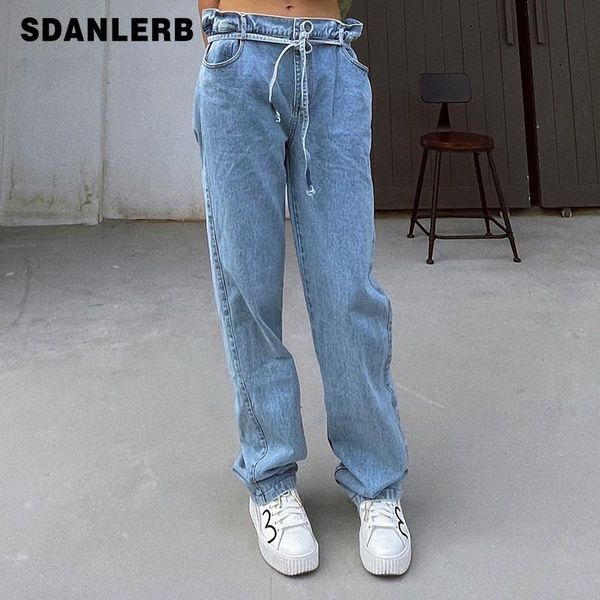 women's jeans 2021 autumn wide leg denim pants solid color lace-up simple blue personality mid-waist long baggy loose trousers
women's jeans 2021 autumn wide leg denim pants solid color lace-up simple blue personality mid-waist long baggy loose trousers