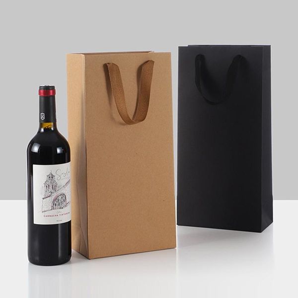 gift wrap fashion black kraft paper bag brown red wine thickened portable packaging festival party supplies 10pcs
gift wrap fashion black kraft paper bag brown red wine thickened portable packaging festival party supplies 10pcs