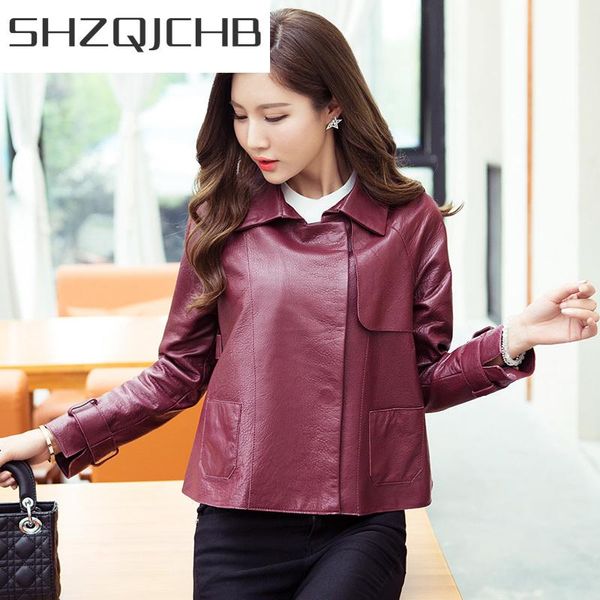 women's leather & faux shzq genuine jacket women luxury montone 100% natural sheepskin coat female spring clothes 2021 lwl1442, Black
women's leather & faux shzq genuine jacket women luxury montone 100% natural sheepskin coat female spring clothes 2021 lwl1442, Black