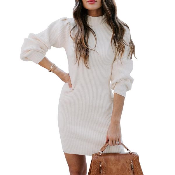 casual dresses fashion women winter dress bodycon mini lantern long sleeve turtleneck rib knit loose sweater party, Black;gray
casual dresses fashion women winter dress bodycon mini lantern long sleeve turtleneck rib knit loose sweater party, Black;gray