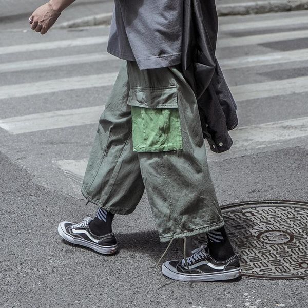 patchwork cargo pants men's loose jogging with big pockets men drawstring stitching sweatpants japanese fashion streetwear, Black
patchwork cargo pants men's loose jogging with big pockets men drawstring stitching sweatpants japanese fashion streetwear, Black