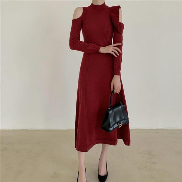 casual dresses hzirip slim maxi dress s-xl off-shoulders prom chic retro ol elegant autumn 2021 femme knitted sweaters long, Black;gray
casual dresses hzirip slim maxi dress s-xl off-shoulders prom chic retro ol elegant autumn 2021 femme knitted sweaters long, Black;gray