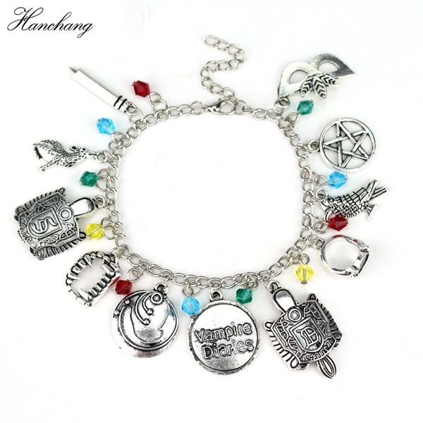HANCHNAG The Vampire Diaries Movie Jewelry Crystal Charm Bracelet Bangle Elena Stefan Damon Fandom For Women Gilr Christmas Gift
HANCHNAG The Vampire Diaries Movie Jewelry Crystal Charm Bracelet Bangle Elena Stefan Damon Fandom For Women Gilr Christmas Gift
