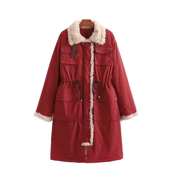 streetwear women turn down collar parker winter fashion ladies pocket overcoat causal female button thick outercoat 210427, Black
streetwear women turn down collar parker winter fashion ladies pocket overcoat causal female button thick outercoat 210427, Black