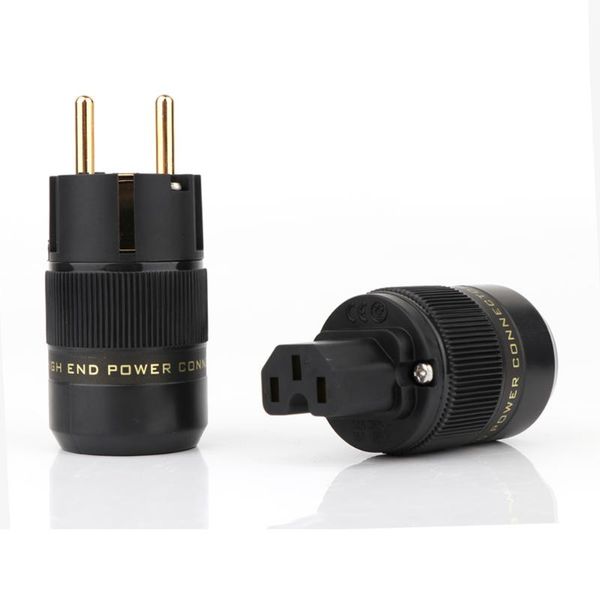 smart power plugs pair 24k gold plated eu schuko plug iec female connector for hifi cable audio ac us iec320 c13
smart power plugs pair 24k gold plated eu schuko plug iec female connector for hifi cable audio ac us iec320 c13