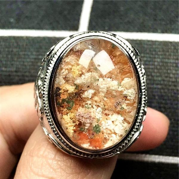 cluster rings natural yellow phantom quartz ring for man crystal silver oval 24x19mm beads fashion jewelry adjustable finger, Golden;silver
cluster rings natural yellow phantom quartz ring for man crystal silver oval 24x19mm beads fashion jewelry adjustable finger, Golden;silver
