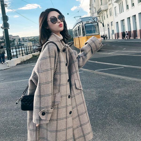 women's wool & blends lattice simple european office coat thick 2021 long jacket women winter elegant abrigo mujer invierno clothing eh, Black
women's wool & blends lattice simple european office coat thick 2021 long jacket women winter elegant abrigo mujer invierno clothing eh, Black
