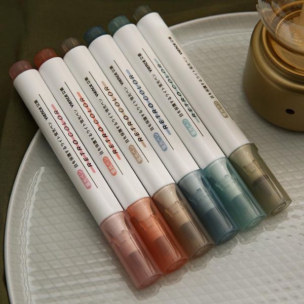 highlighters morandi color vintage highlight pen large capacity markers 6 pcs/set, Black;red
highlighters morandi color vintage highlight pen large capacity markers 6 pcs/set, Black;red