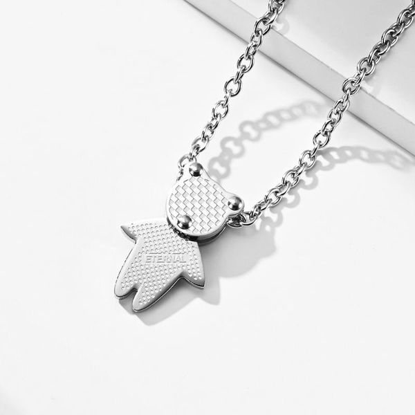 pendant necklaces korean fashion cute romantic animal swing bear decoration on the neck for man male stainless steel long chain, Silver
pendant necklaces korean fashion cute romantic animal swing bear decoration on the neck for man male stainless steel long chain, Silver