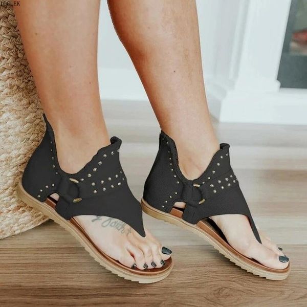 summer casual buckle zip up shoes lady sandals 2021 outdoor beach flip-flop flat jean nail deco slippers, Black
summer casual buckle zip up shoes lady sandals 2021 outdoor beach flip-flop flat jean nail deco slippers, Black