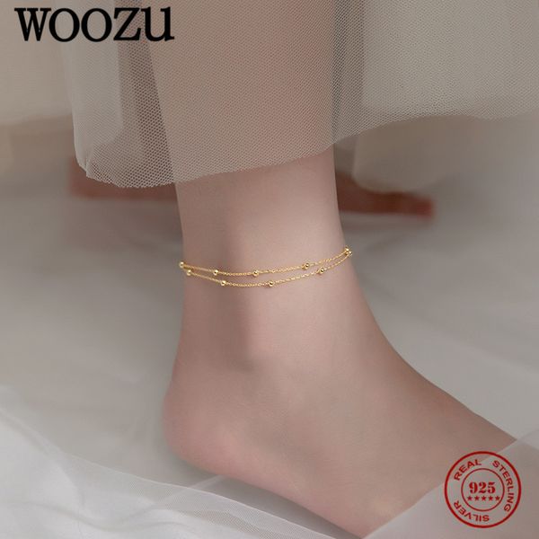 woozu real 925 sterling silver european double layer round beads chain anklet for women elegant foot summer beach jewelry gift, Red;blue
woozu real 925 sterling silver european double layer round beads chain anklet for women elegant foot summer beach jewelry gift, Red;blue