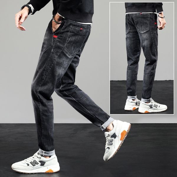 2021 spring and summer jeans men's fashion brand small feet korean version loose slim straight long pants, Blue
2021 spring and summer jeans men's fashion brand small feet korean version loose slim straight long pants, Blue