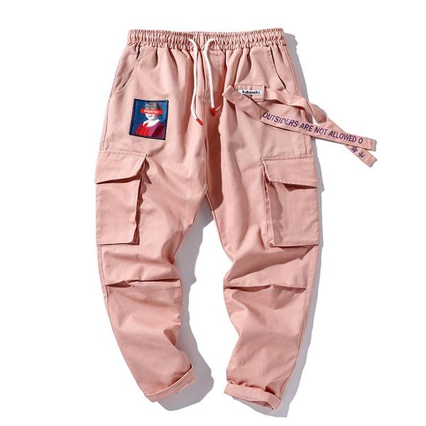 men's pants 2021 men joggers hip hop harem streetwear ribbons casual trousers pink cargo, Black
men's pants 2021 men joggers hip hop harem streetwear ribbons casual trousers pink cargo, Black