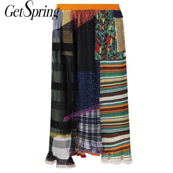 getspring women skirt color matching asymmetry pleated dresses all match vintage long skirts for fashion 210601, Black
getspring women skirt color matching asymmetry pleated dresses all match vintage long skirts for fashion 210601, Black