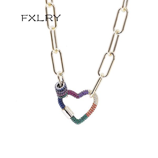 chains fxlry personality colorful zircon gold rainbow love heart-shaped geometric necklace for women fashion jewelry, Silver
chains fxlry personality colorful zircon gold rainbow love heart-shaped geometric necklace for women fashion jewelry, Silver