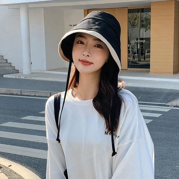 wide brim hats tether solid bucket for women spring black pink summer sun panama caps fishing cotton fashion fisherman's hat, Blue;gray
wide brim hats tether solid bucket for women spring black pink summer sun panama caps fishing cotton fashion fisherman's hat, Blue;gray
