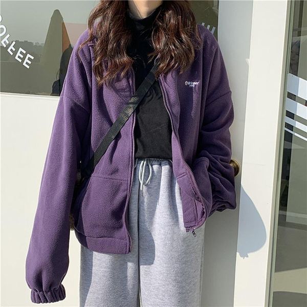 women's jackets student hoodie zipper lapel collar printed pocket long sleeve korean style fashion casual women, Black;brown
women's jackets student hoodie zipper lapel collar printed pocket long sleeve korean style fashion casual women, Black;brown