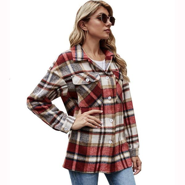 Women's Jackets Fashion Turn-Down Collar Loose Female Single-Breasted Coat Spring Autumn Shirt Outwear Vintage Casual Plaid Jacket 73LT, Black;brown
Women's Jackets Fashion Turn-Down Collar Loose Female Single-Breasted Coat Spring Autumn Shirt Outwear Vintage Casual Plaid Jacket 73LT, Black;brown