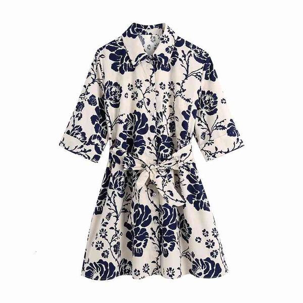 casual dresses women fashion flower print half sleeve high waist 2021 za dress with belt chic lady elegant turn-down collar mini, Black;gray
casual dresses women fashion flower print half sleeve high waist 2021 za dress with belt chic lady elegant turn-down collar mini, Black;gray