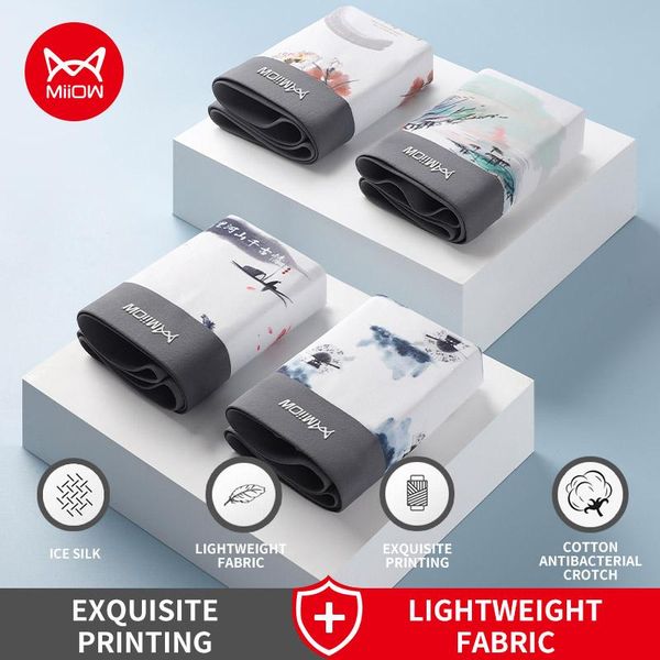 underpants miiow 4pcs print men underwear boxer shorts transpatent ice silk breathable cotton pouch male panties boxershorts, Black;white
underpants miiow 4pcs print men underwear boxer shorts transpatent ice silk breathable cotton pouch male panties boxershorts, Black;white