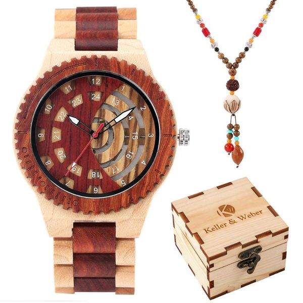 wristwatches keller & weber men wooden wristwatch necklace kit full wood quartz watch luminous hands birthday gifts set for husband dad, Slivery;brown
wristwatches keller & weber men wooden wristwatch necklace kit full wood quartz watch luminous hands birthday gifts set for husband dad, Slivery;brown