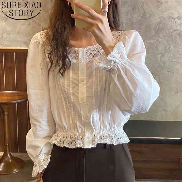 casual hollow out blouse fashion flare long sleeve square collar loose white shirt women vintage blusas 10960 210417
casual hollow out blouse fashion flare long sleeve square collar loose white shirt women vintage blusas 10960 210417