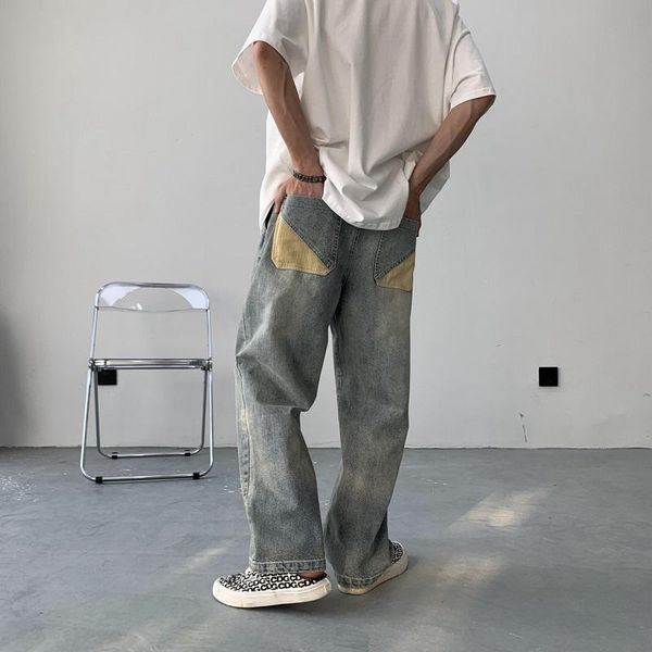 men's jeans spring and autumn trend versatile ins pants loose fashion brand ruffian handsome straight, Blue
men's jeans spring and autumn trend versatile ins pants loose fashion brand ruffian handsome straight, Blue