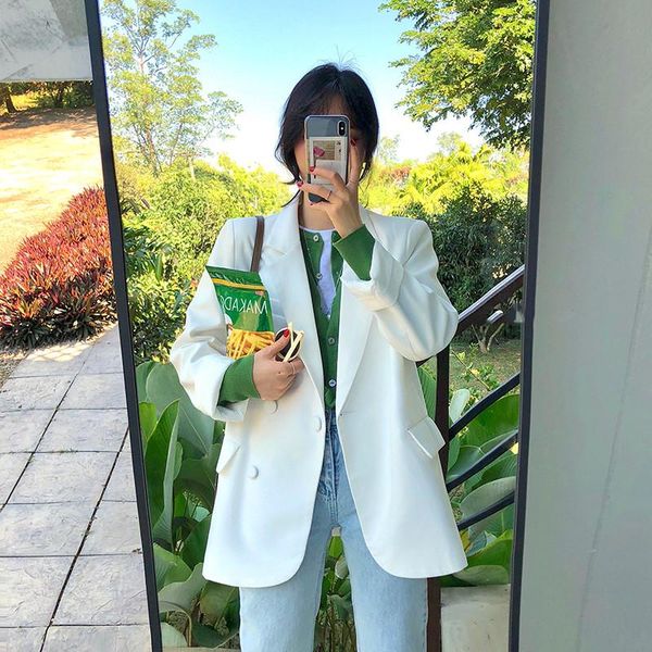 women's suits & blazers suit jacket white for women long sleeve oversized coat 2021 loose green blazer office ladies black, White;black
women's suits & blazers suit jacket white for women long sleeve oversized coat 2021 loose green blazer office ladies black, White;black
