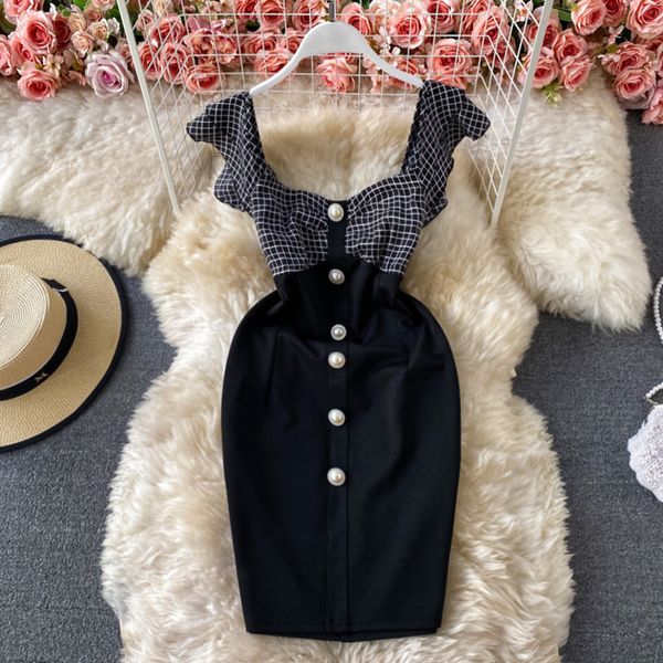 casual dresses 2021 summer korean fashion plaid all-match office lady work sheath bodycon women vintage mini vestidos robe pk, Black;gray
casual dresses 2021 summer korean fashion plaid all-match office lady work sheath bodycon women vintage mini vestidos robe pk, Black;gray