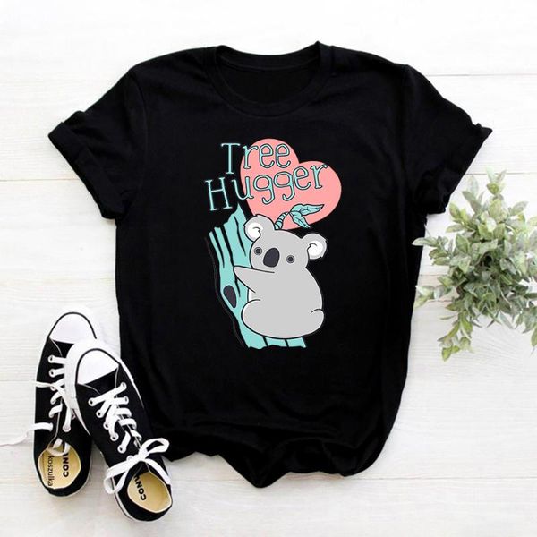 women's t-shirt koala women printed kawaii cartoon short sleeve cute shirts aesthetic harajuku hip hop casual female funny shirt, White
women's t-shirt koala women printed kawaii cartoon short sleeve cute shirts aesthetic harajuku hip hop casual female funny shirt, White