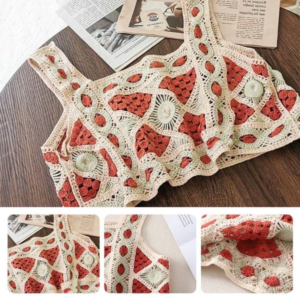 women's swimwear women summer bohemian knitted crop tank hollow out crochet geometric pattern camisole vintage sleeveless beach vest p9, White;black
women's swimwear women summer bohemian knitted crop tank hollow out crochet geometric pattern camisole vintage sleeveless beach vest p9, White;black
