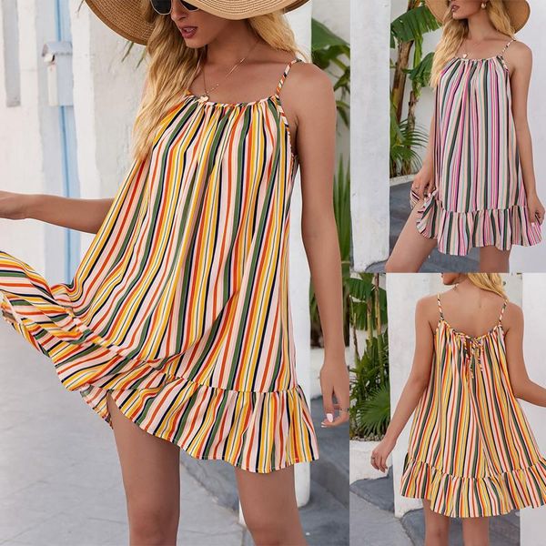 casual dresses summer women dress bow backless mini beach sleeveless ruffle white 2021, Black;gray
casual dresses summer women dress bow backless mini beach sleeveless ruffle white 2021, Black;gray