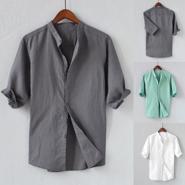 men's casual shirts for men 2021 summer breathable solid color button cotton shirt five-point sleeve chemise homme ropa hombre, White;black
men's casual shirts for men 2021 summer breathable solid color button cotton shirt five-point sleeve chemise homme ropa hombre, White;black