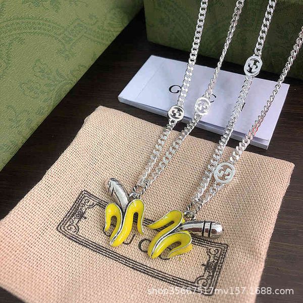 ladies fashion jewelry jewelry 2021 new banana necklace cartoon 925 interlocking double sweater chain versatile trend for men and women, Silver
ladies fashion jewelry jewelry 2021 new banana necklace cartoon 925 interlocking double sweater chain versatile trend for men and women, Silver