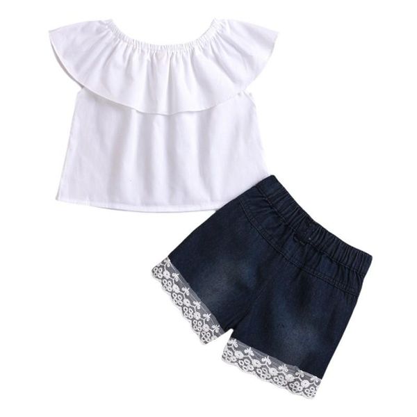 clothing sets summer girls fashion cotton jean shorts 2 piece set soft and breathable suitable for 1-5 years old baby cute wear, White
clothing sets summer girls fashion cotton jean shorts 2 piece set soft and breathable suitable for 1-5 years old baby cute wear, White