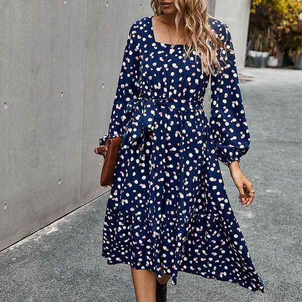 casual dresses autumn holiday dress women dot print elegant boho long square neck sleeve party robe vestidos, Black;gray
casual dresses autumn holiday dress women dot print elegant boho long square neck sleeve party robe vestidos, Black;gray