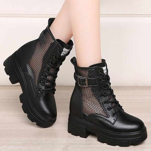dress shoes slope-heel mesh women's leather platform in spring and summer 2021, the flat-heel cool boots sandals increase, Black
dress shoes slope-heel mesh women's leather platform in spring and summer 2021, the flat-heel cool boots sandals increase, Black