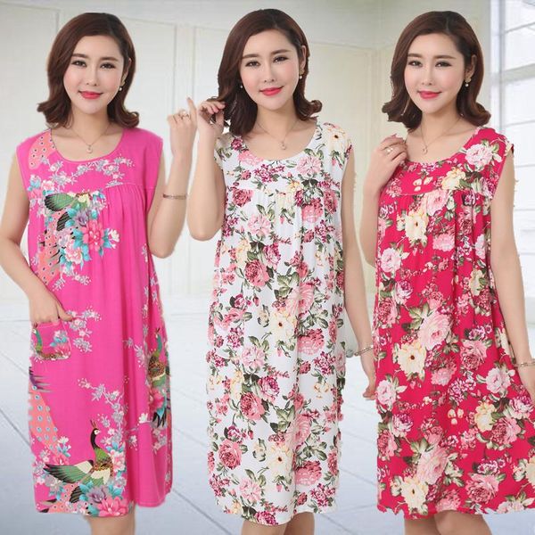 women's sleepwear female mother dress artificial cotton home service plus fat size summer nightdress middle-aged silk nightgown, Black;red
women's sleepwear female mother dress artificial cotton home service plus fat size summer nightdress middle-aged silk nightgown, Black;red