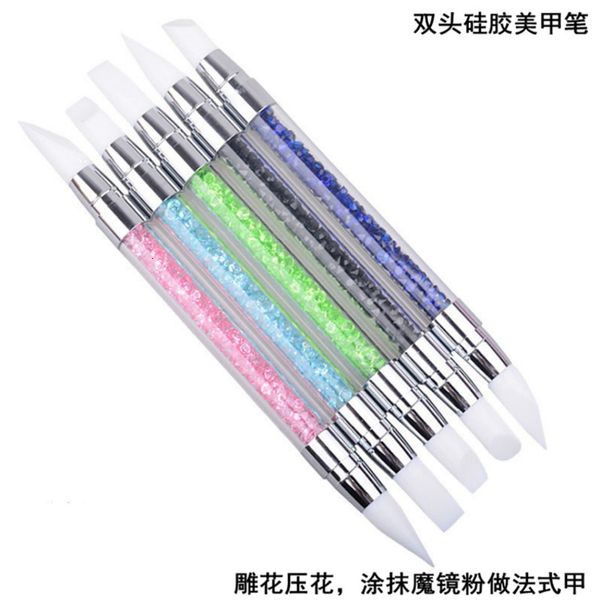 5 manicure tool silicone set double head carved pressure sticker stick point drill marble crystal rod embossing pen
5 manicure tool silicone set double head carved pressure sticker stick point drill marble crystal rod embossing pen