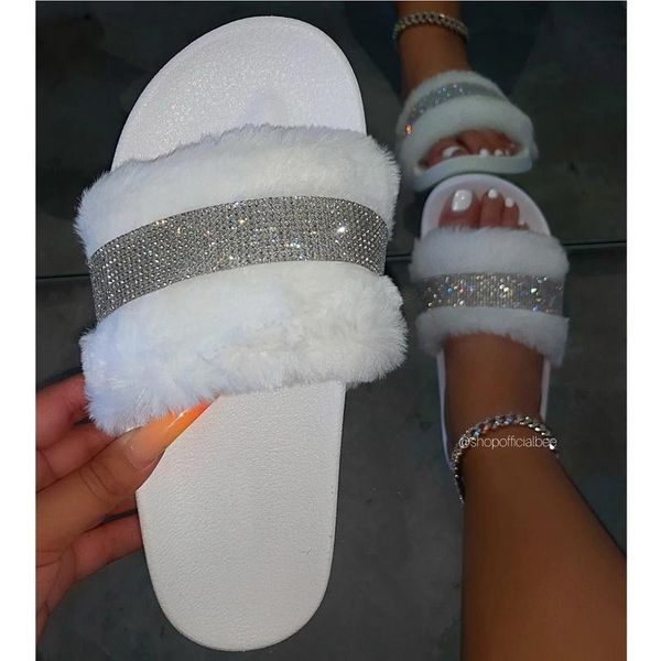 women slippers outdoor fur bling pink white flat sandals plush fashion casual shoes home slippres comfortable, Black
women slippers outdoor fur bling pink white flat sandals plush fashion casual shoes home slippres comfortable, Black