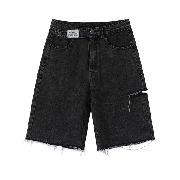 women's shorts high waist denim women fashion 2021 casual harajuku wide legs ripped jeans short washed female summer cotton, White;black
women's shorts high waist denim women fashion 2021 casual harajuku wide legs ripped jeans short washed female summer cotton, White;black