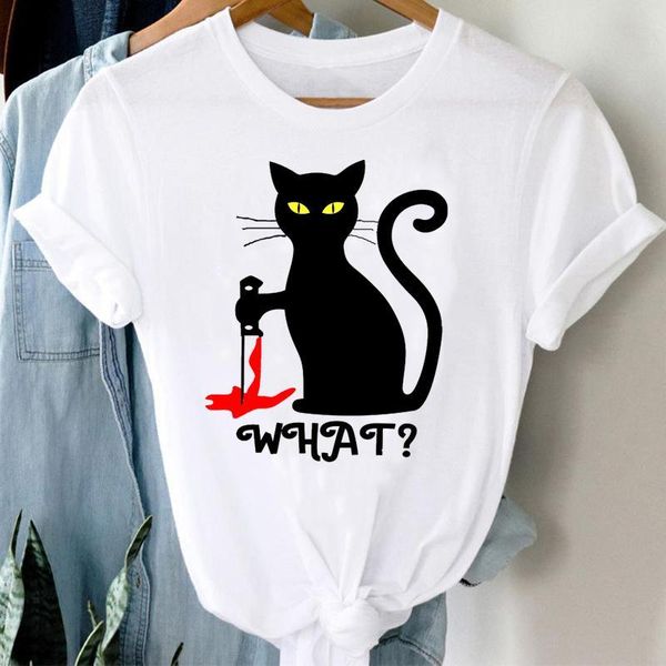 women's t-shirt women graphic clothing tshirt print t female tee cute cat lovely autumn fall halloween thanksgiving, White
women's t-shirt women graphic clothing tshirt print t female tee cute cat lovely autumn fall halloween thanksgiving, White