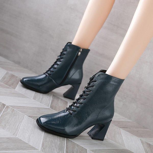 boots 2021 autumn and winter british style high heel small short women's single thick square toe shoes, Black
boots 2021 autumn and winter british style high heel small short women's single thick square toe shoes, Black