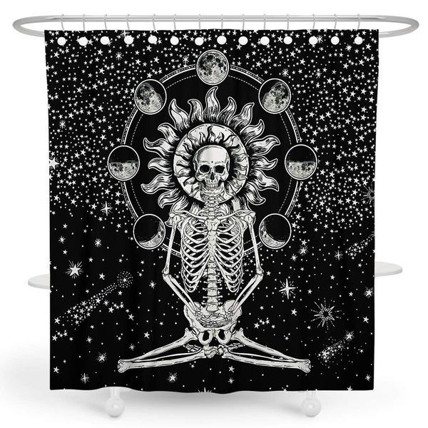 skull shower curtain meditation skeleton chakra black and whiteinch starry sky star night scary 12 pack plastic shower hooks
skull shower curtain meditation skeleton chakra black and whiteinch starry sky star night scary 12 pack plastic shower hooks