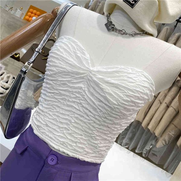 tanks drape short-breasted wipes show thin navel body vest off wear the bungee di queen fashion interior design niche, White
tanks drape short-breasted wipes show thin navel body vest off wear the bungee di queen fashion interior design niche, White