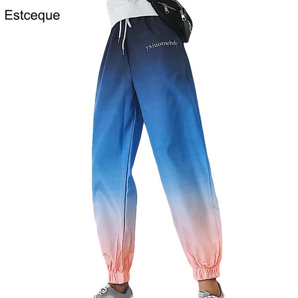 women's pants & capris gradient sweatpants high waist elastic loose thin women and men hip hop patchwork letter, Black;white
women's pants & capris gradient sweatpants high waist elastic loose thin women and men hip hop patchwork letter, Black;white